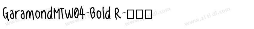 GaramondMTW04-Bold R字体转换